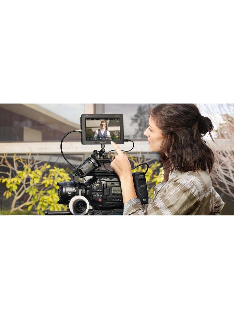 Blackmagic Design Video Assist 5" 12G HDR Monitor Recorder – 2500 Nit HDR Touchscreen, 12G-SDI & HDMI 2.0, DCI/UHD 4K 10-Bit ProRes & DNxHD, 3D LUT Support, Waveform Vectorscope, Dual L-Series Battery, USB-C Recording - Image 2